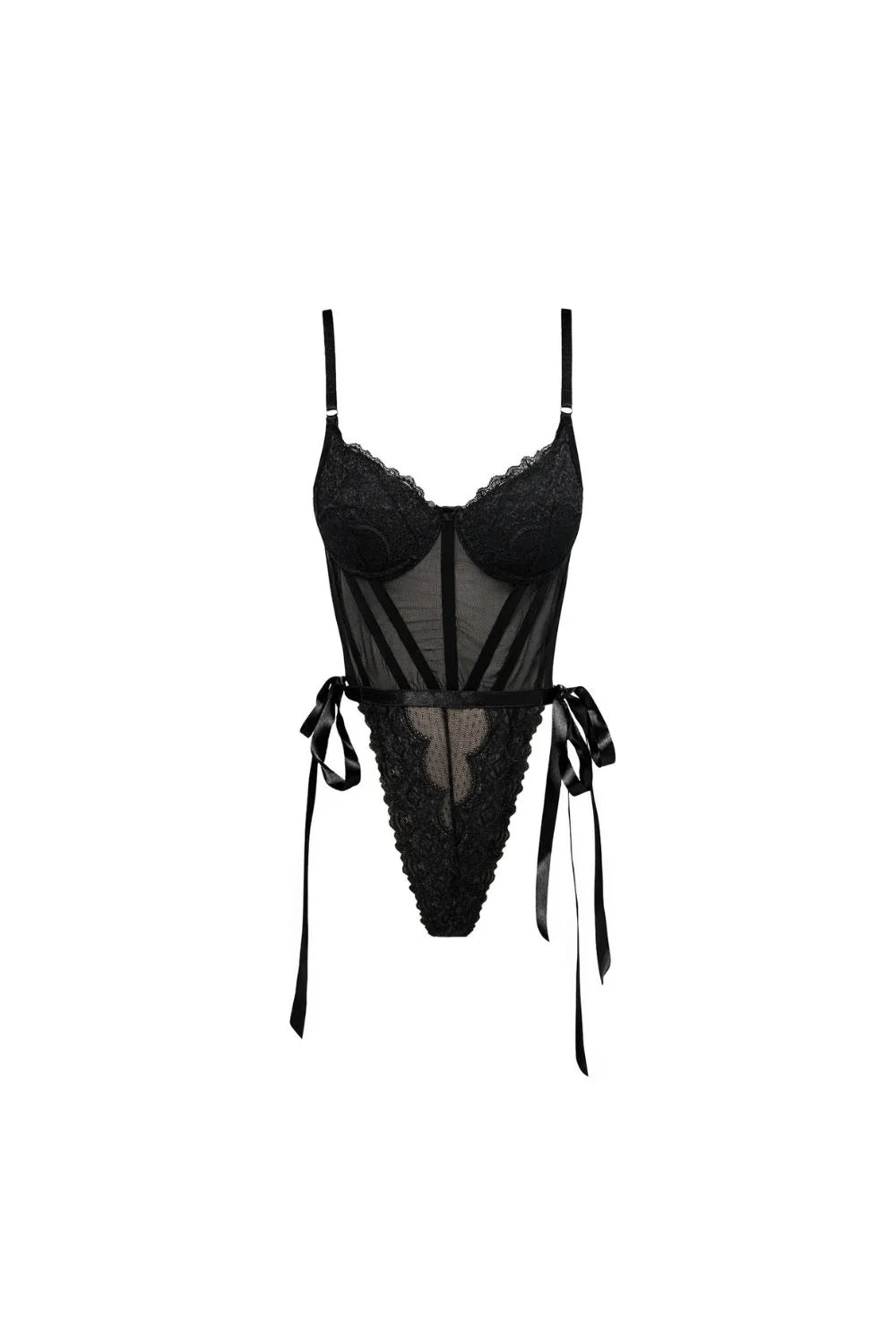 VESPER LACE CORSET TEDDY