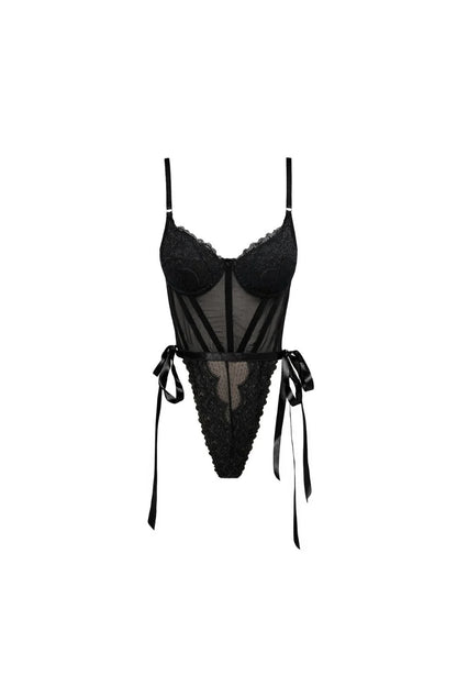VESPER LACE CORSET TEDDY