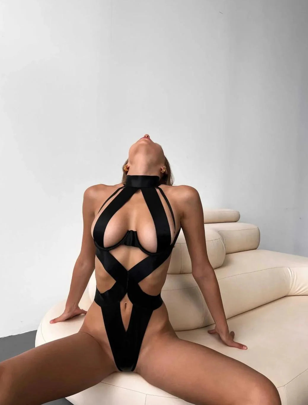 CRIMSON SELENE HARNESS BODYSUIT