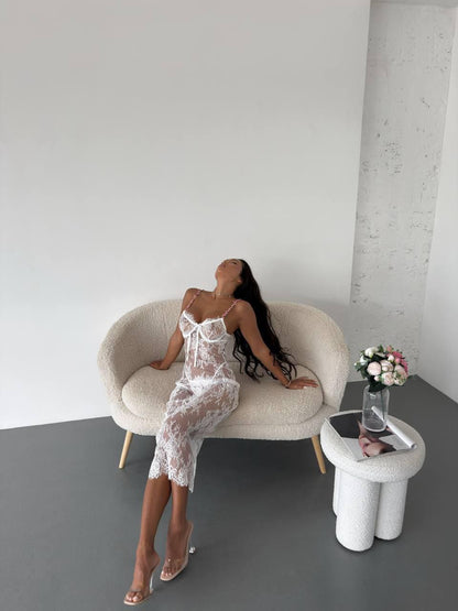 SERENA LACE SLIP DRESS