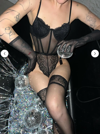 VESPER LACE CORSET TEDDY